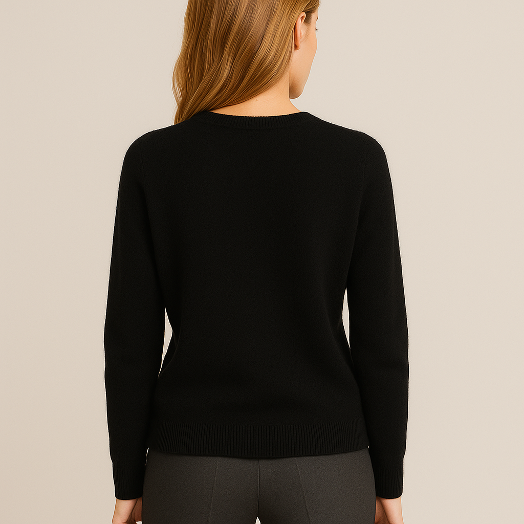 Women’s Classic Crew Neck Sweater – Soft Long Sleeve Knit