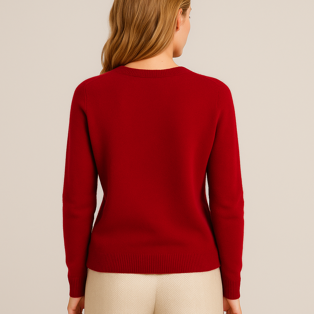 Women’s Classic Crew Neck Sweater – Soft Long Sleeve Knit