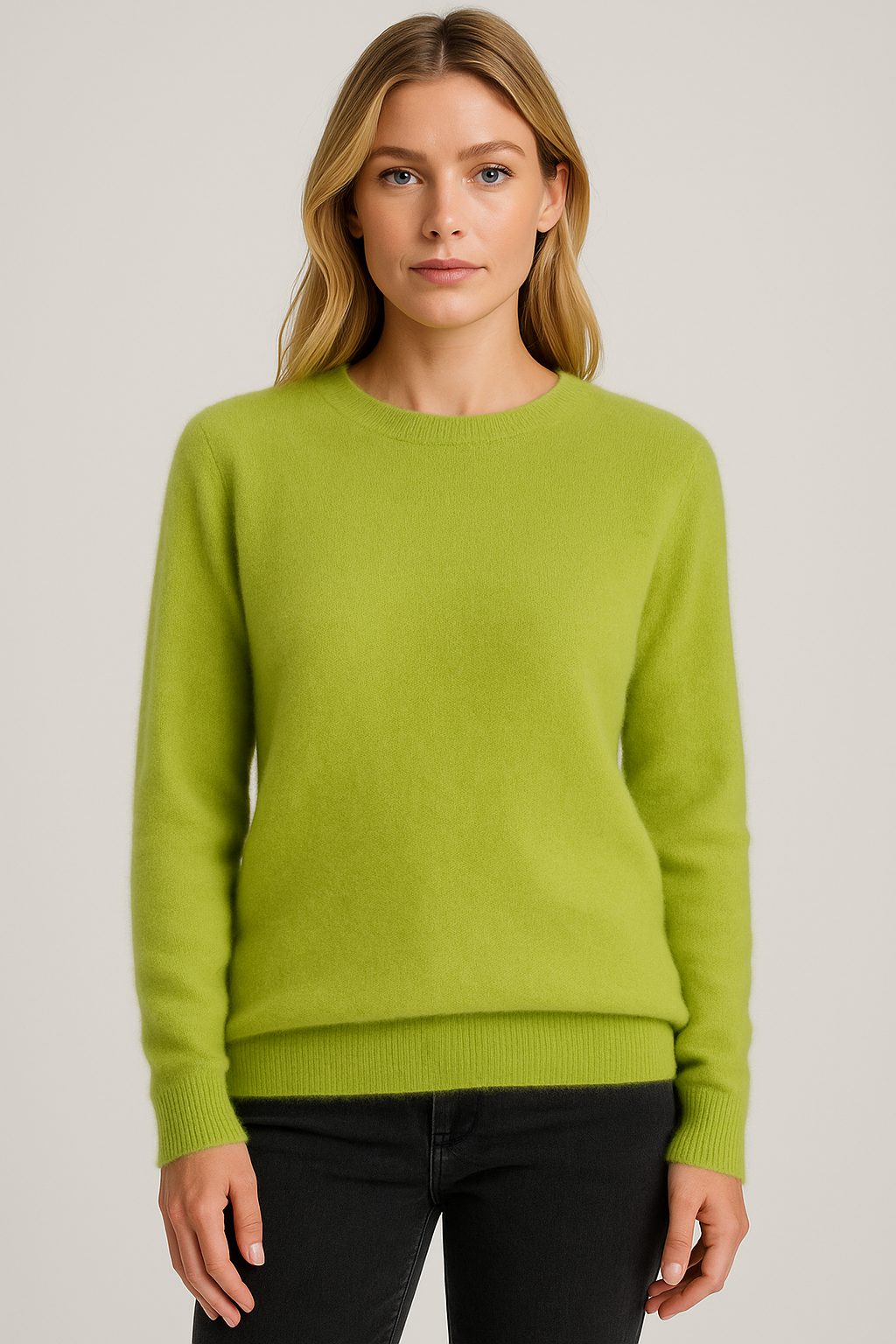 Women’s Classic Crew Neck Sweater – Soft Long Sleeve Knit
